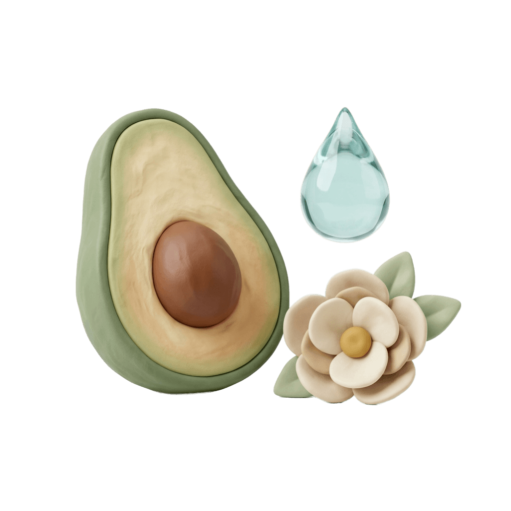 Props de Kinti: aguacate y gota de agua